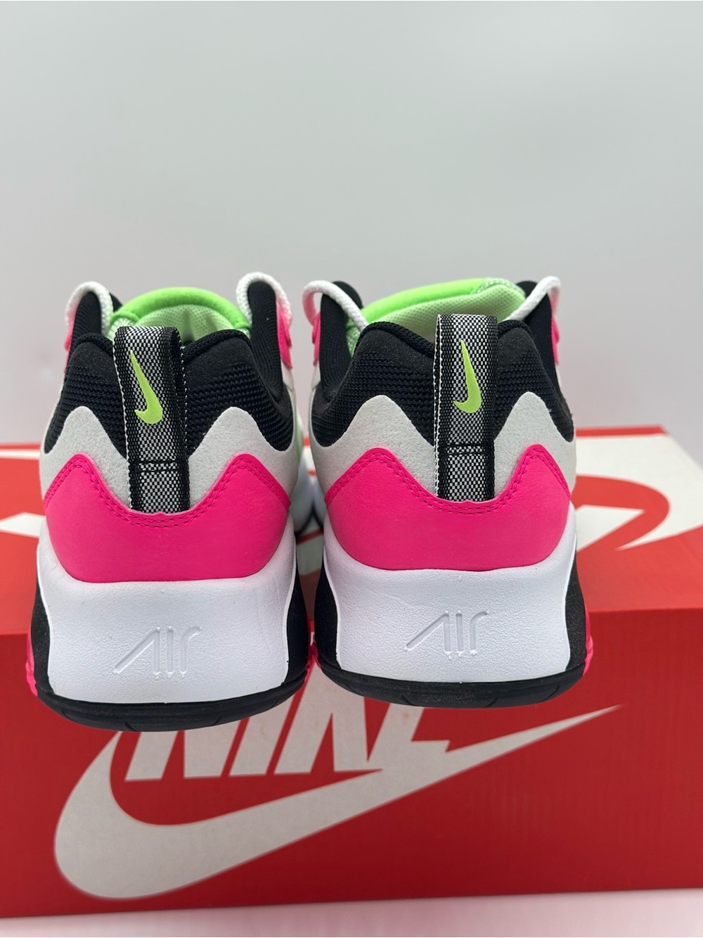 Nike Women’s Sneakers White Lime Green Hot Pink Black - Picture 6 of 10